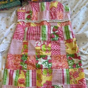 🍓 Strapless Lilly Pulitzer Dress 🍓 - Local Patch, Size 4